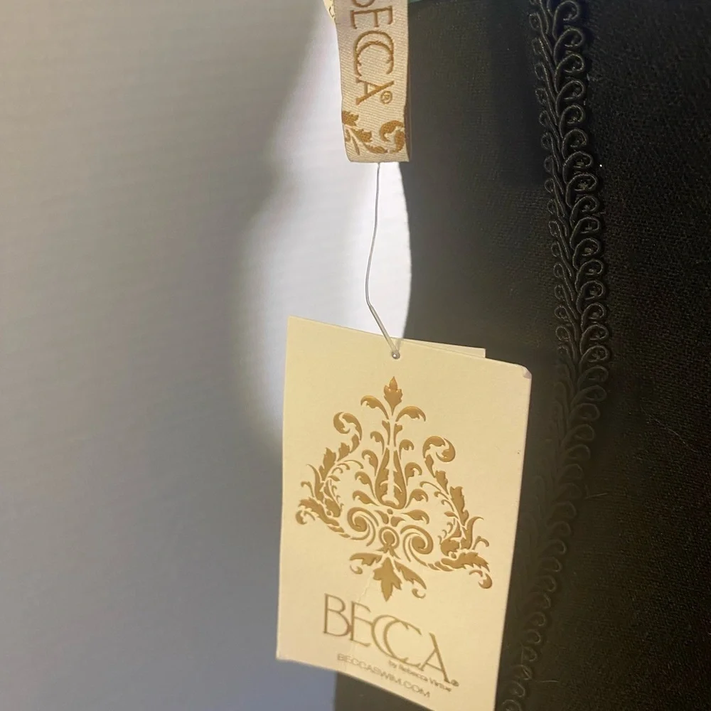 Bikini Top Women's Size L by Becca Colorful with Tie Back NWT MSRP‎ $88